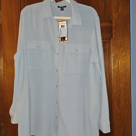 Hilary Radley Women's Light Blue Blouse - Picture 1 of 3